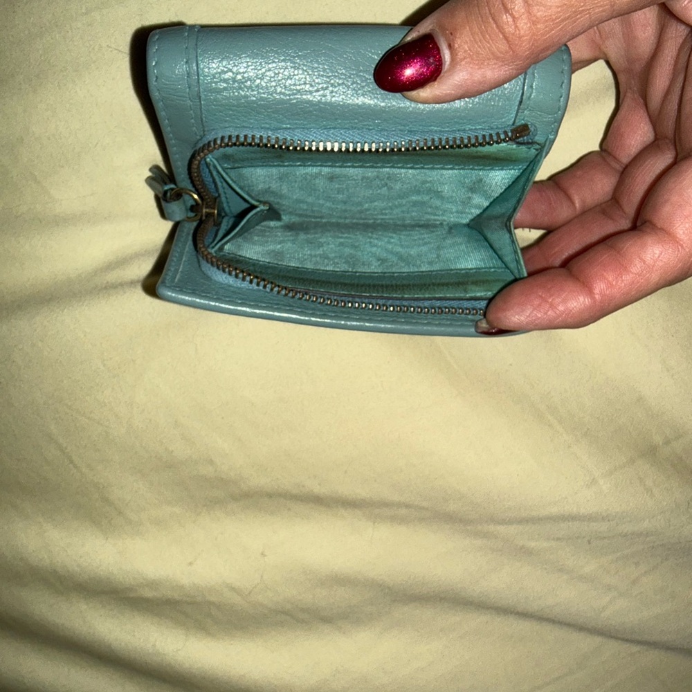 Gucci Teal Leather Wallet with Bamboo Accent - Picture 7 of 10